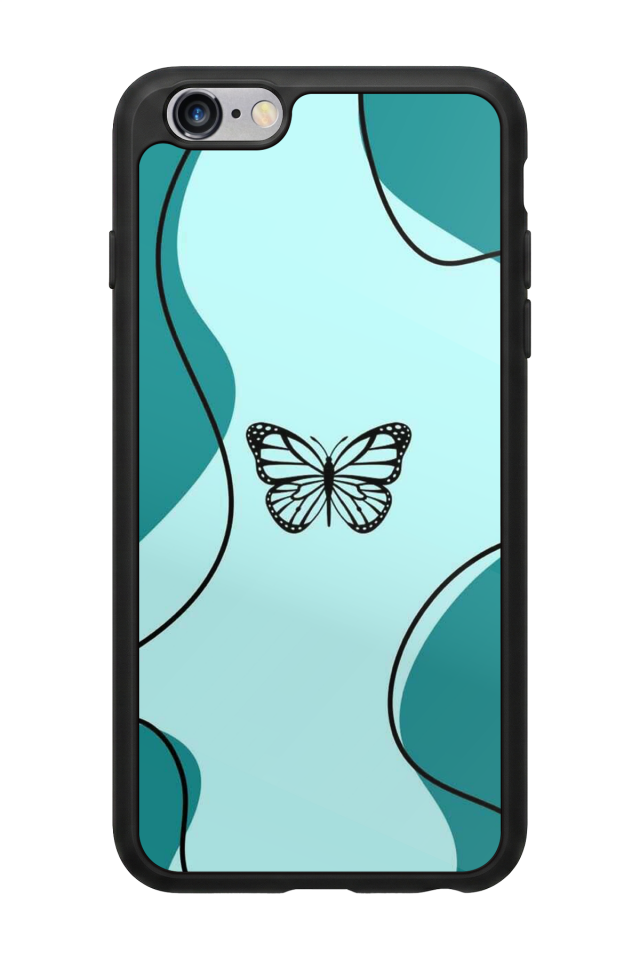 iPhone 6 Plus Uyumlu Kelebek Tasarımlı Glossy Premium Kılıf