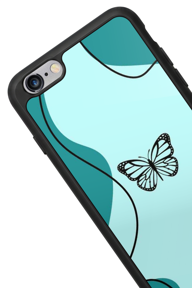 iPhone 6 Plus Uyumlu Kelebek Tasarımlı Glossy Premium Kılıf