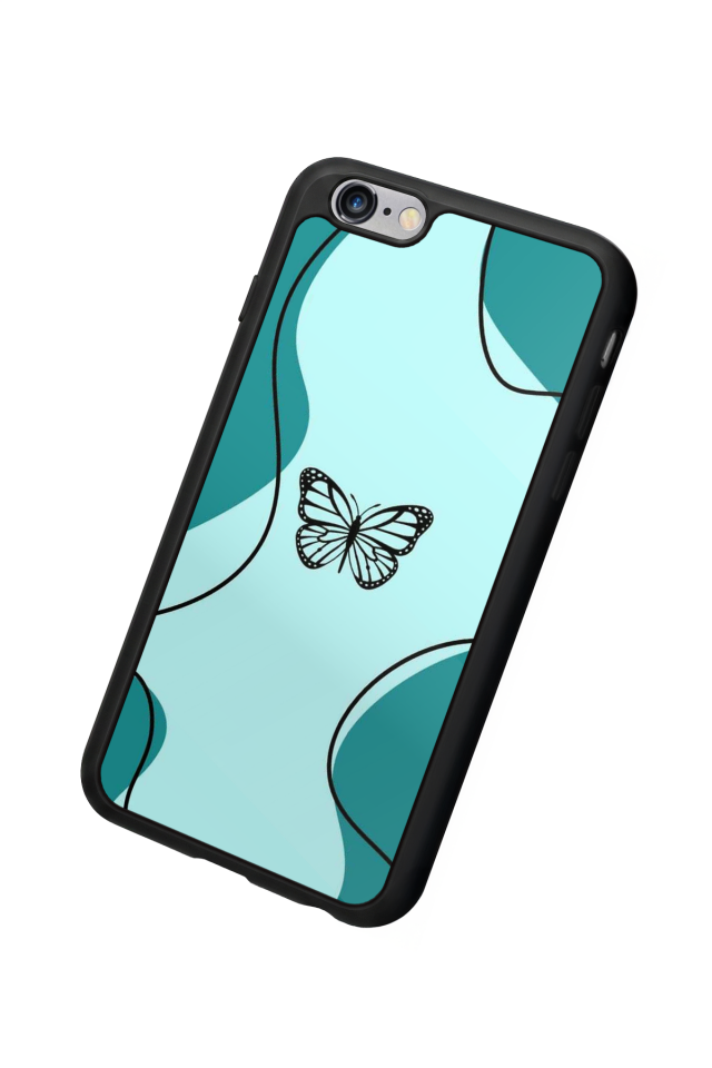 iPhone 6 Plus Uyumlu Kelebek Tasarımlı Glossy Premium Kılıf