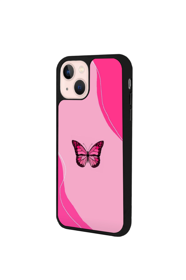 iPhone 13 Mini Uyumlu Kelebek Tasarımlı Glossy Premium Kılıf