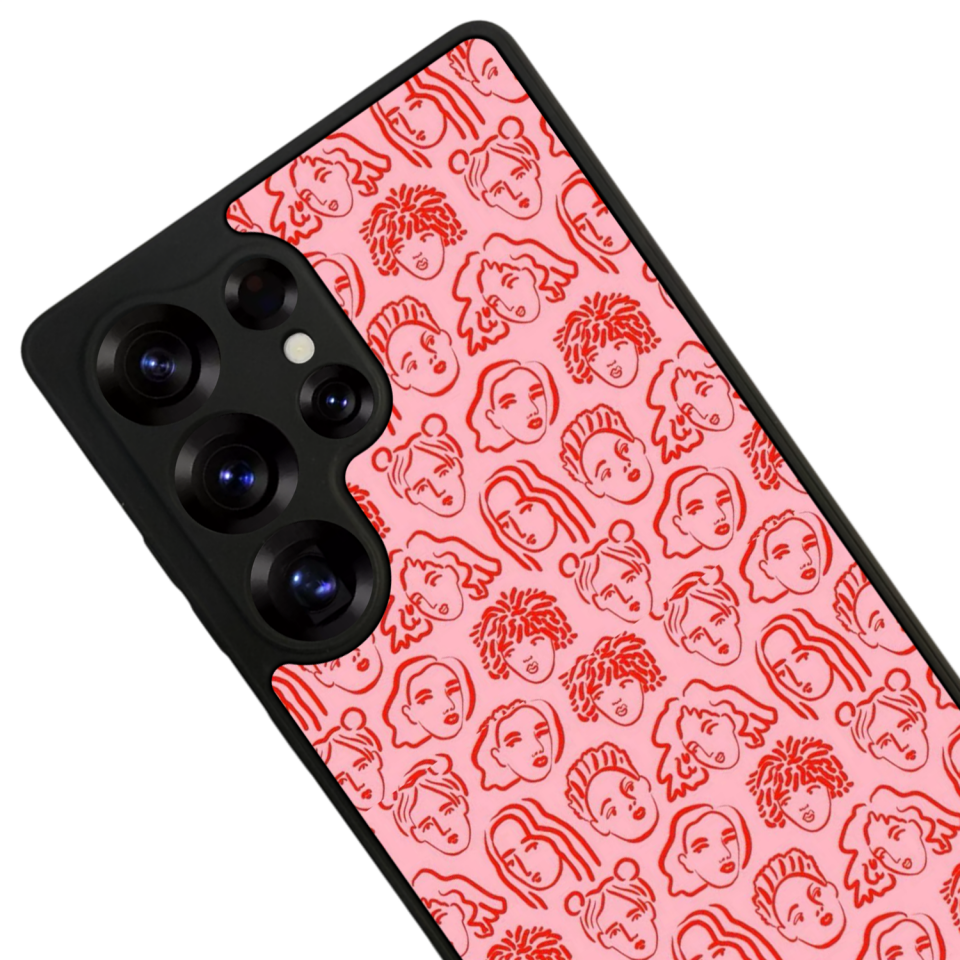 Samsung Galaxy S25 Ultra Uyumlu Line Art Tasarımlı Glossy Premium Kılıf