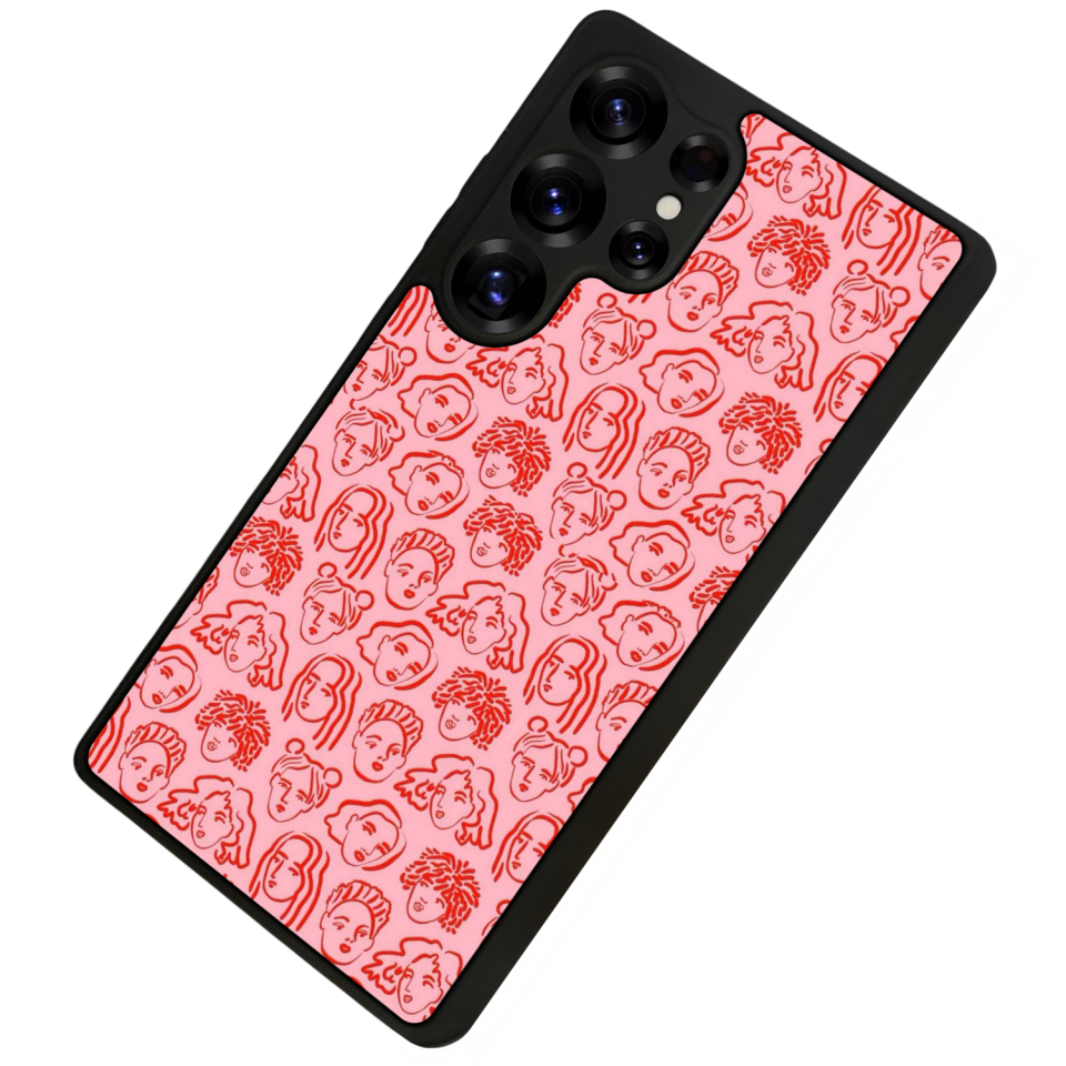 Samsung Galaxy S25 Ultra Uyumlu Line Art Tasarımlı Glossy Premium Kılıf