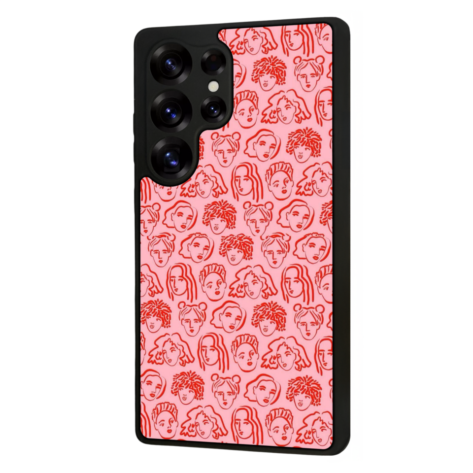 Samsung Galaxy S25 Ultra Uyumlu Line Art Tasarımlı Glossy Premium Kılıf