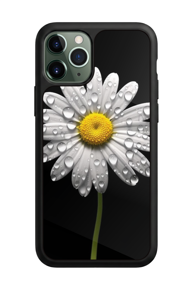 iPhone 11 Pro Uyumlu Papatya Tasarımlı Glossy Premium Kılıf