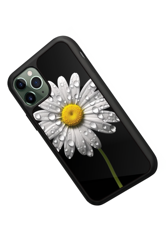 iPhone 11 Pro Uyumlu Papatya Tasarımlı Glossy Premium Kılıf