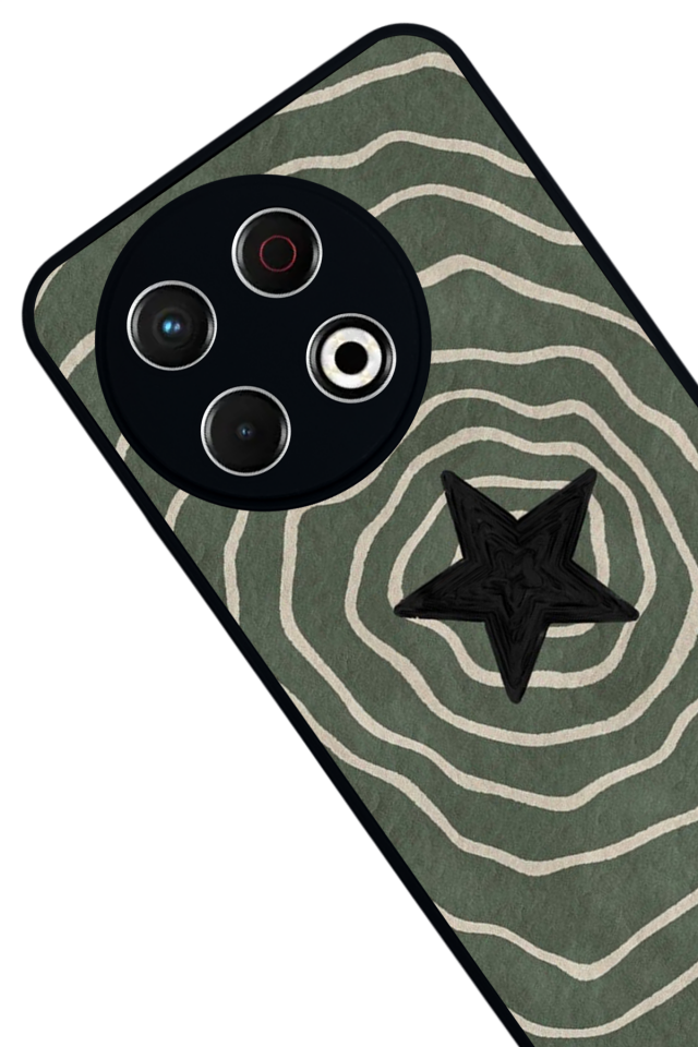 Tecno Spark 30 Pro Uyumlu Retro Yildizlar Tasarımlı Glossy Premium Kılıf