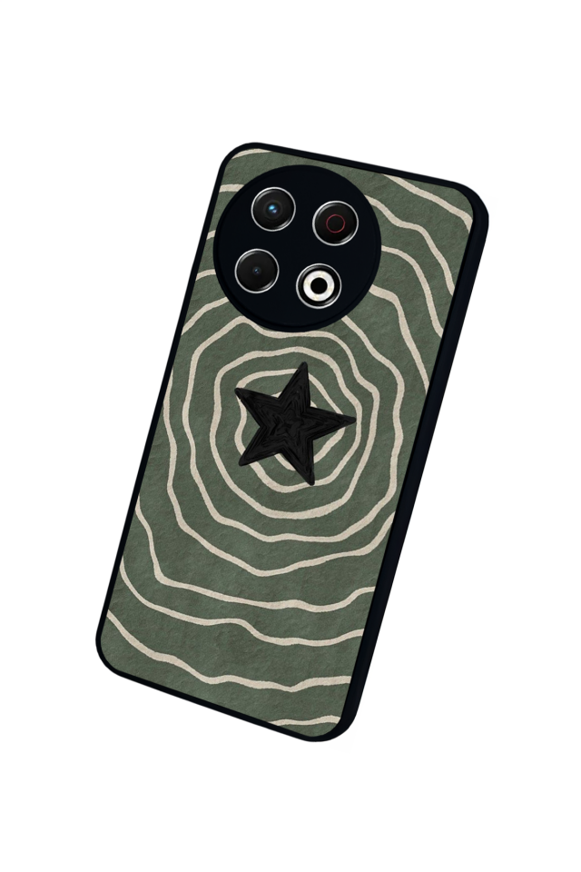 Tecno Spark 30 Pro Uyumlu Retro Yildizlar Tasarımlı Glossy Premium Kılıf