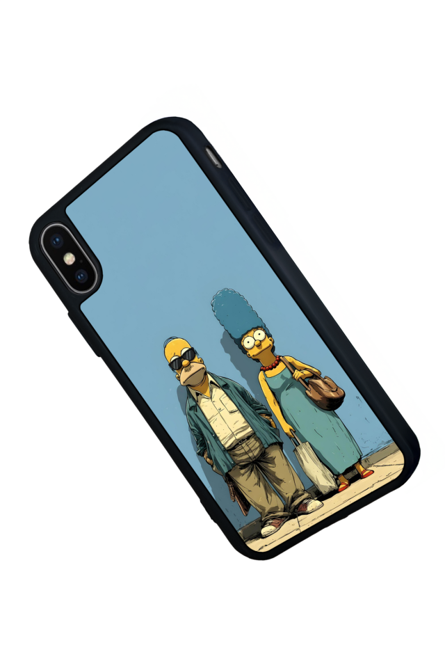 iPhone XS Max Uyumlu The Simpsons Tasarımlı Glossy Premium Kılıf