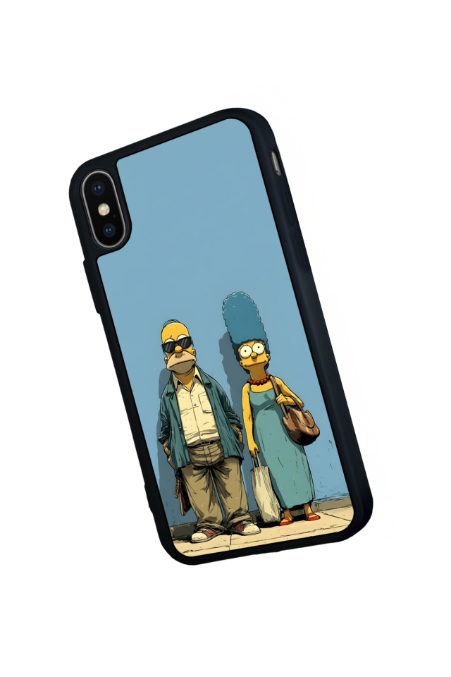 iPhone XS Max Uyumlu The Simpsons Tasarımlı Glossy Premium Kılıf