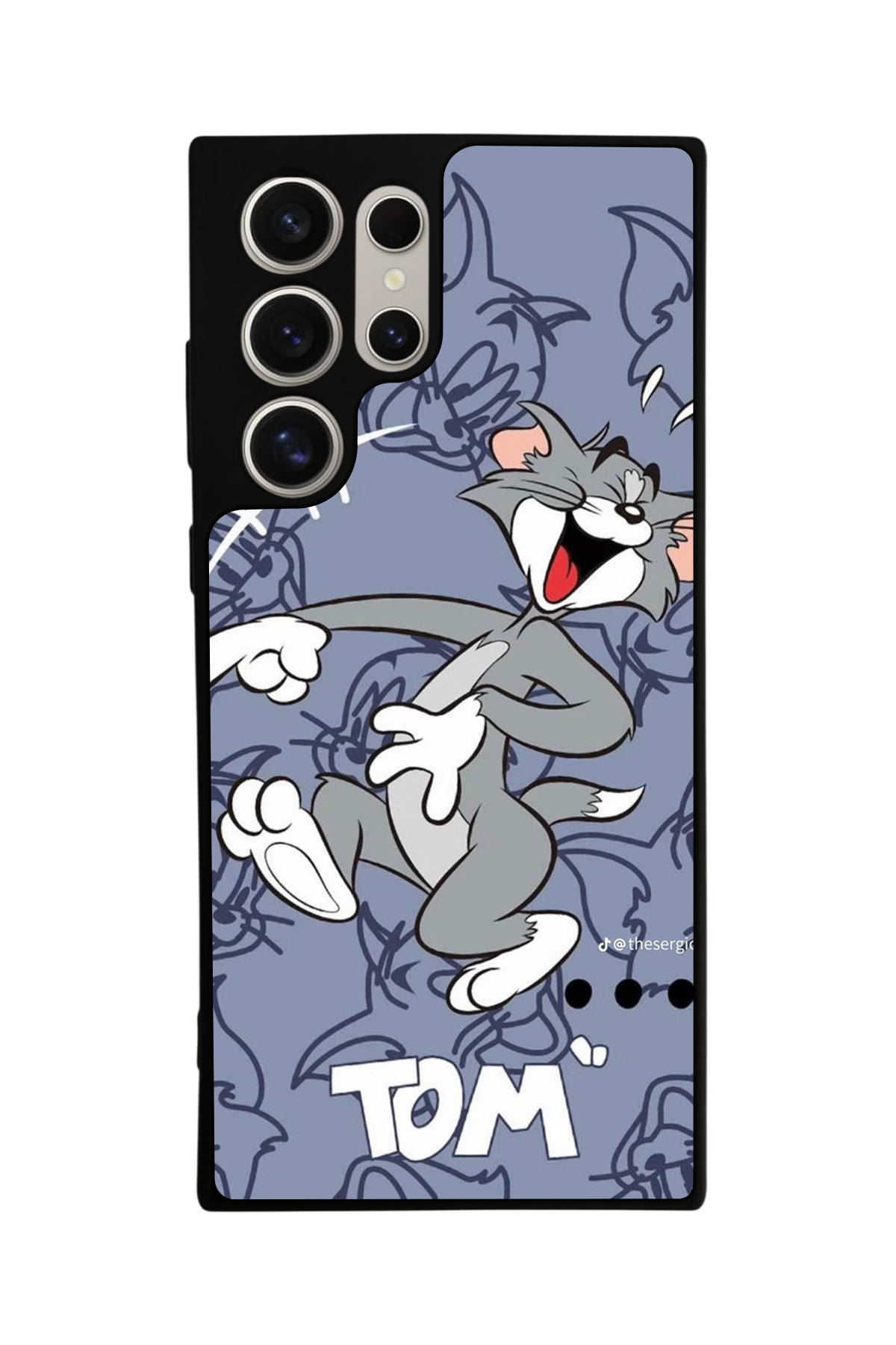 Samsung Galaxy S22 Ultra Uyumlu Tom And Jerry Tasarımlı Glossy Premium Kılıf