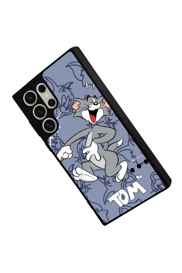 Samsung Galaxy S22 Ultra Uyumlu Tom And Jerry Tasarımlı Glossy Premium Kılıf