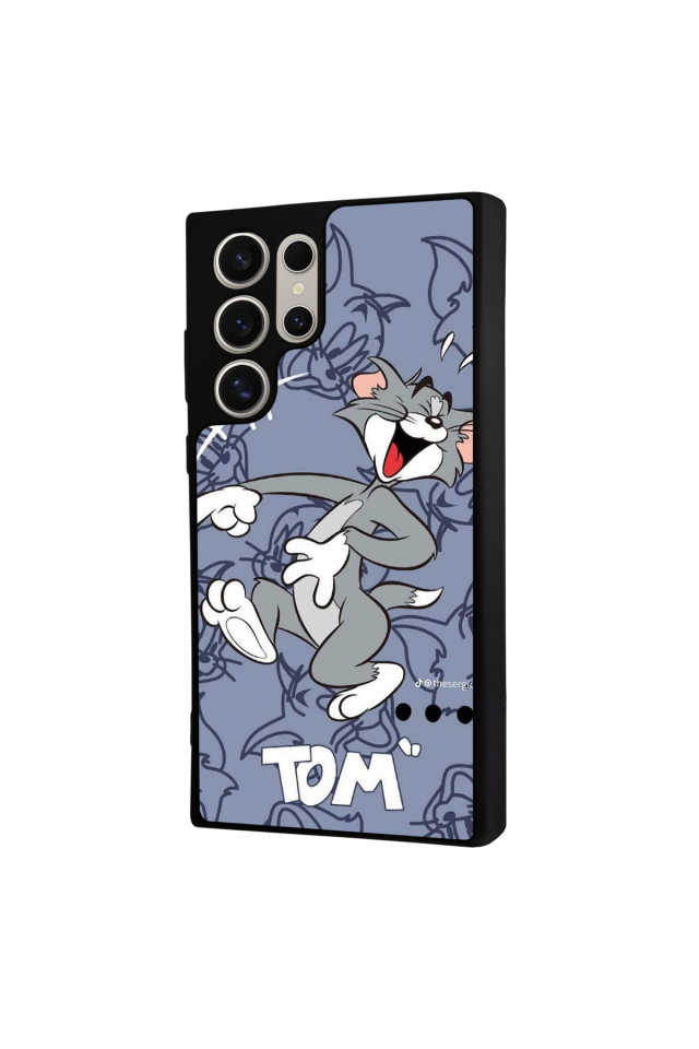 Samsung Galaxy S22 Ultra Uyumlu Tom And Jerry Tasarımlı Glossy Premium Kılıf