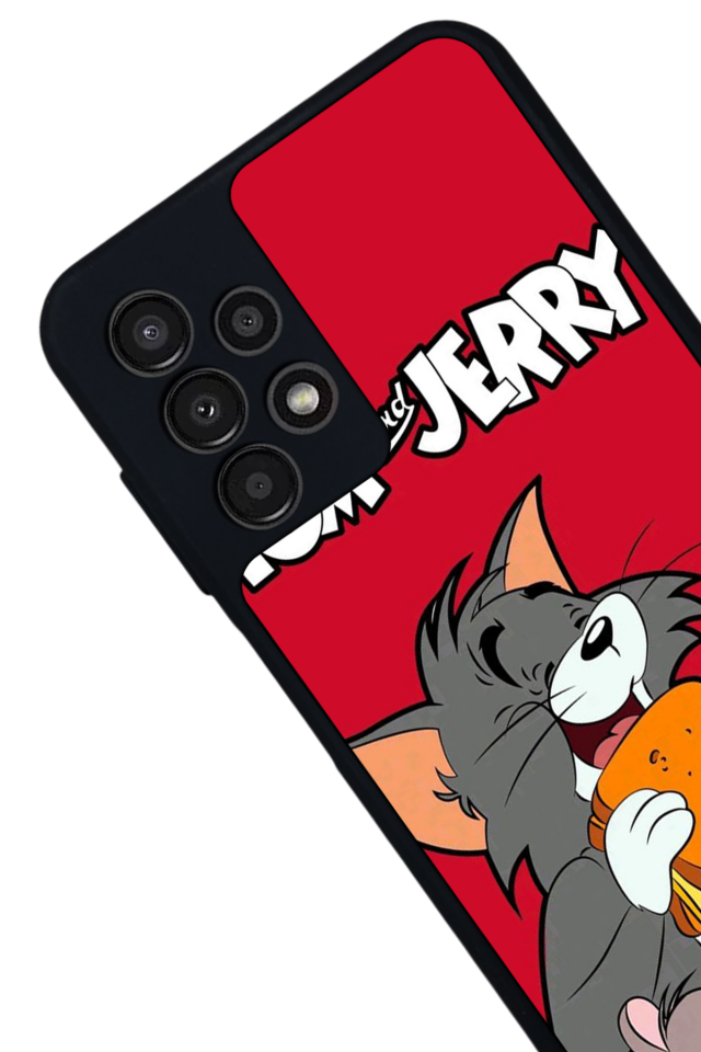 Samsung Galaxy A23 Uyumlu Tom And Jerry Tasarımlı Glossy Premium Kılıf