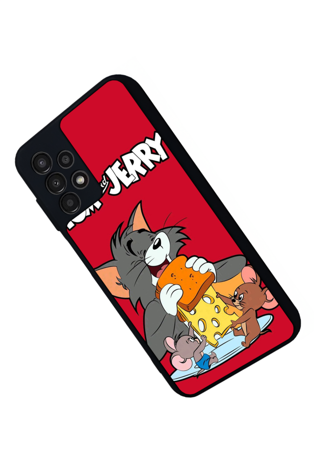 Samsung Galaxy A23 Uyumlu Tom And Jerry Tasarımlı Glossy Premium Kılıf