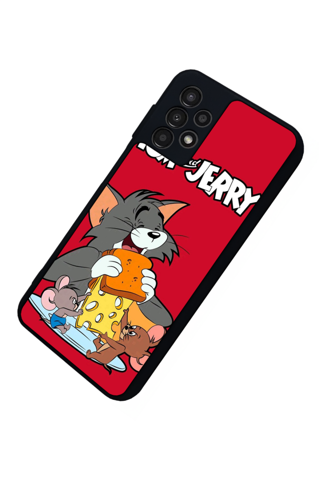 Samsung Galaxy A23 Uyumlu Tom And Jerry Tasarımlı Glossy Premium Kılıf