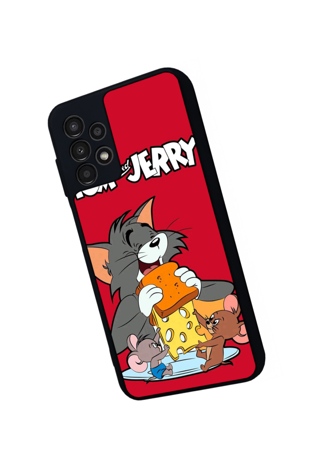 Samsung Galaxy A23 Uyumlu Tom And Jerry Tasarımlı Glossy Premium Kılıf