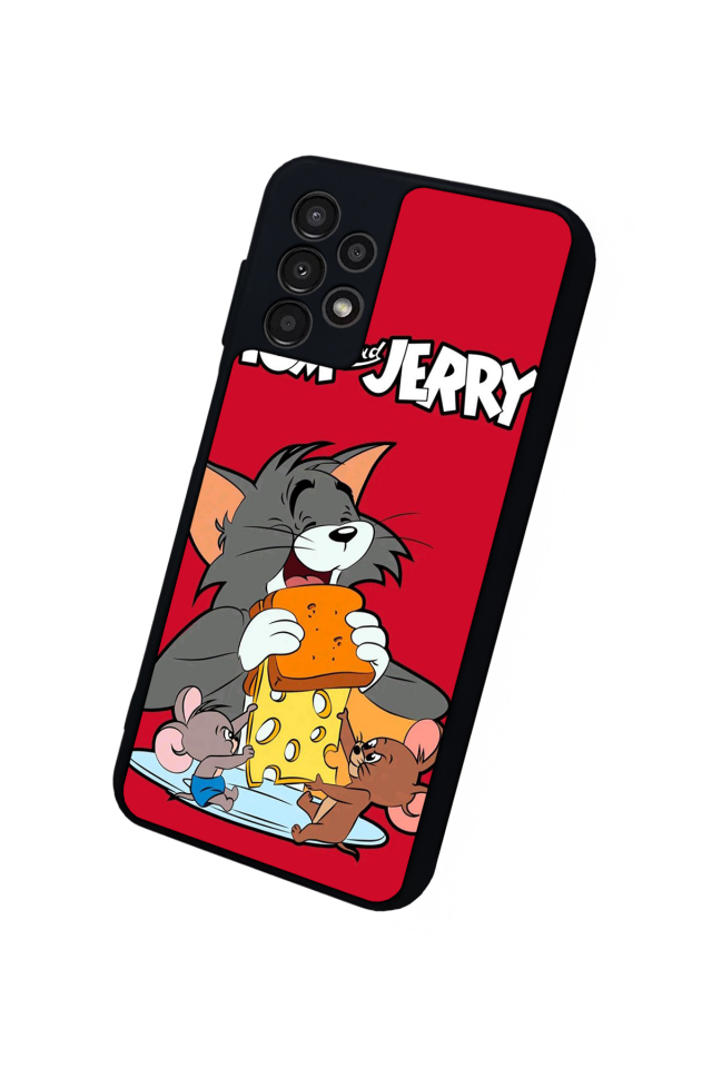 Samsung Galaxy A23 Uyumlu Tom And Jerry Tasarımlı Glossy Premium Kılıf