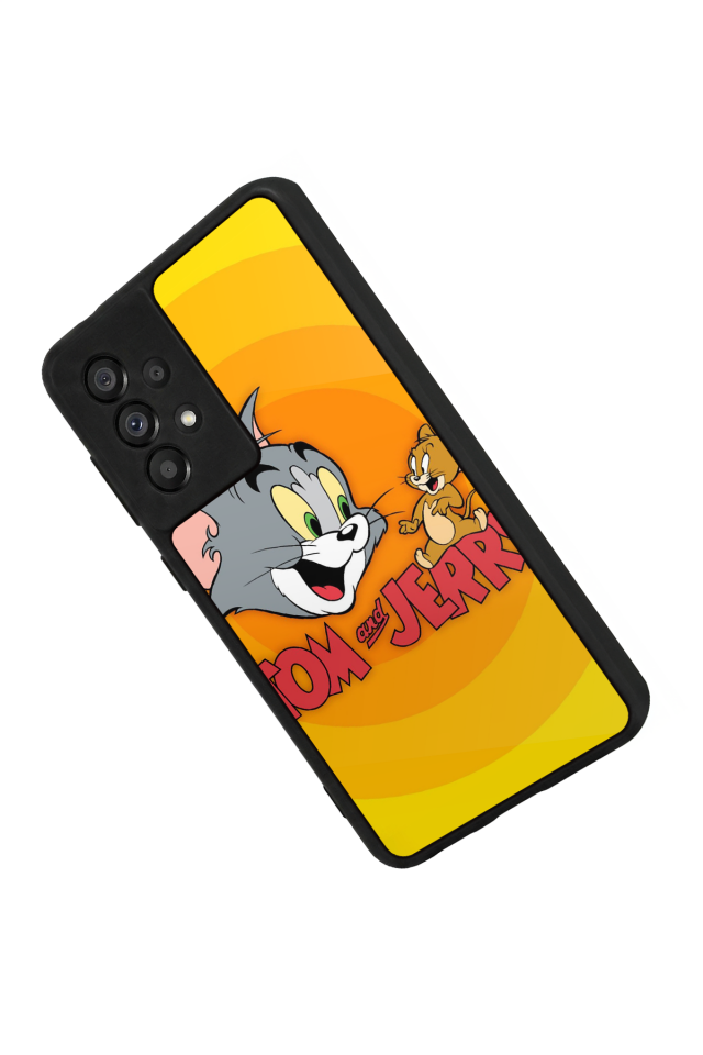 Samsung Galaxy A73 Uyumlu Tom And Jerry Tasarımlı Glossy Premium Kılıf