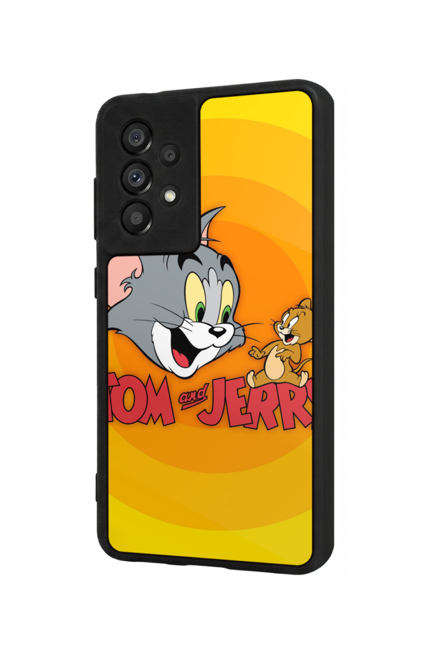 Samsung Galaxy A73 Uyumlu Tom And Jerry Tasarımlı Glossy Premium Kılıf