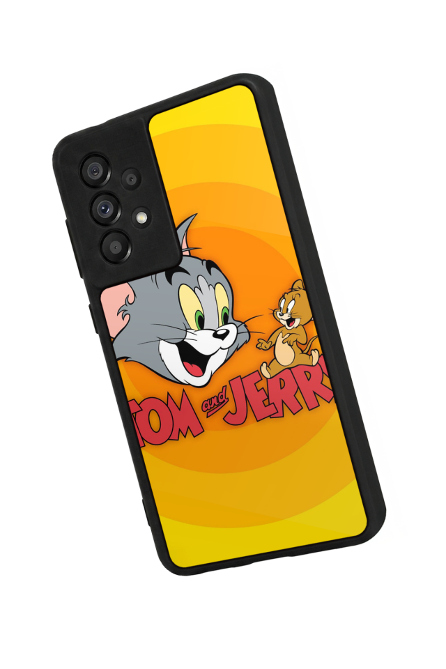 Samsung Galaxy A73 Uyumlu Tom And Jerry Tasarımlı Glossy Premium Kılıf