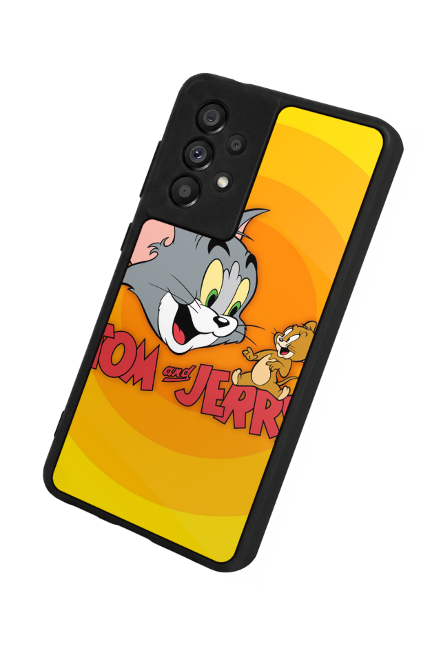 Samsung Galaxy A73 Uyumlu Tom And Jerry Tasarımlı Glossy Premium Kılıf