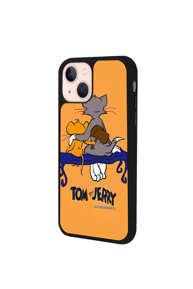 iPhone 14 Plus Uyumlu Tom And Jerry Tasarımlı Glossy Premium Kılıf