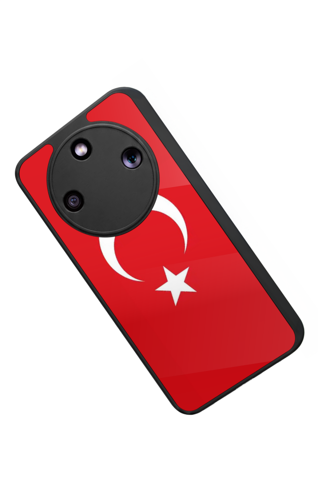 Honor Magic 8 Lite Uyumlu Türk Bayragi Tasarımlı Glossy Premium Kılıf