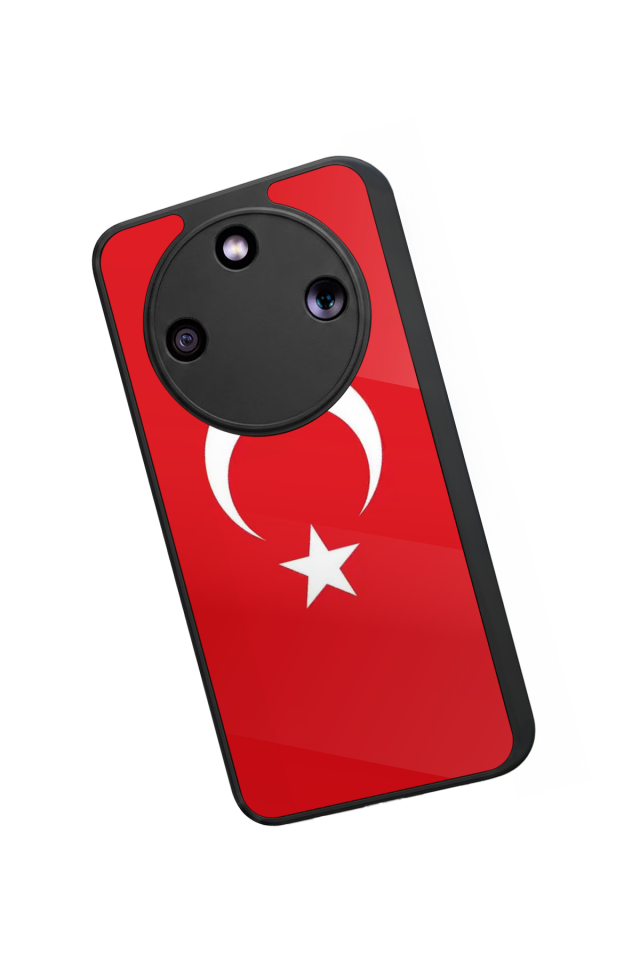 Honor Magic 8 Lite Uyumlu Türk Bayragi Tasarımlı Glossy Premium Kılıf
