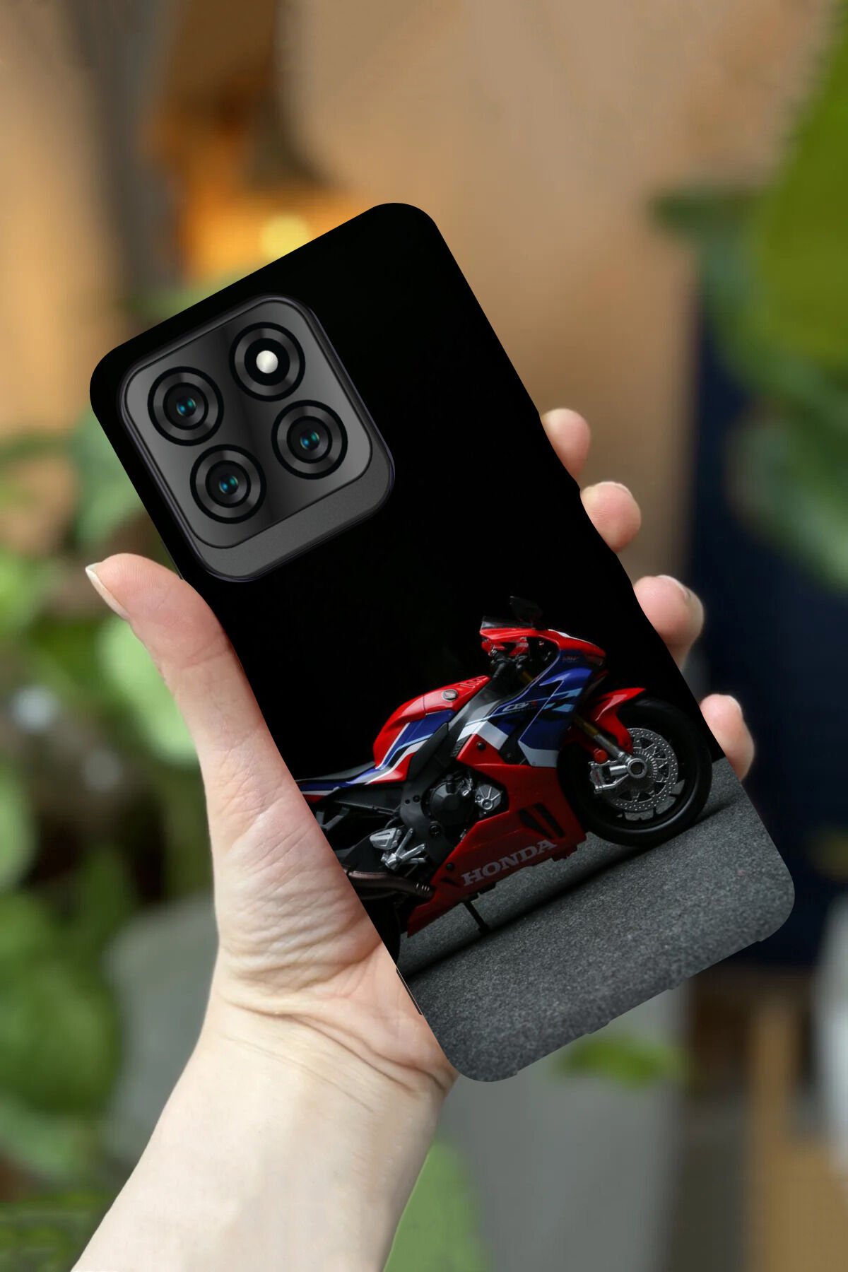 Reeder S71 Uyumlu Kamera Korumalı Motorbisiklet Desenli HD Baskılı Silikon Kılıf