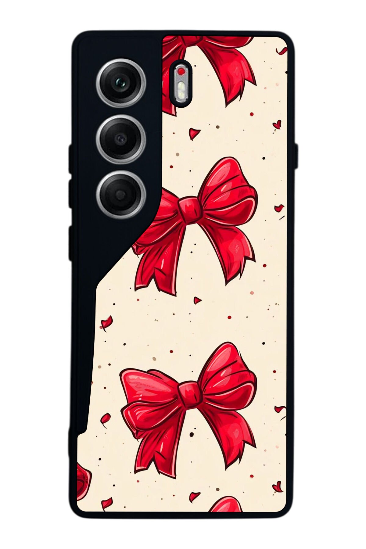 Tecno Camon 40 Uyumlu Kurdele Tasarımlı Glossy Premium Kılıf