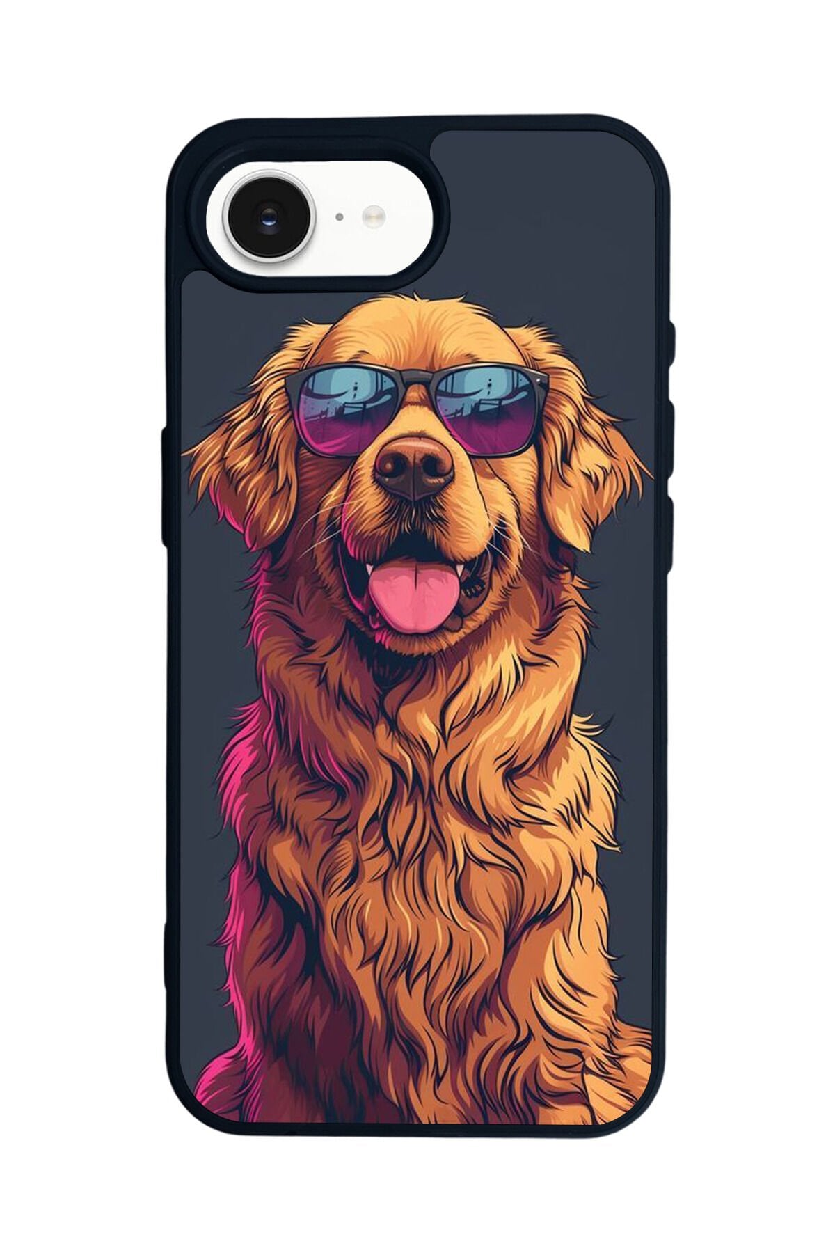 iPhone 16E Uyumlu Golden Kopek Tasarımlı Glossy Premium Kılıf