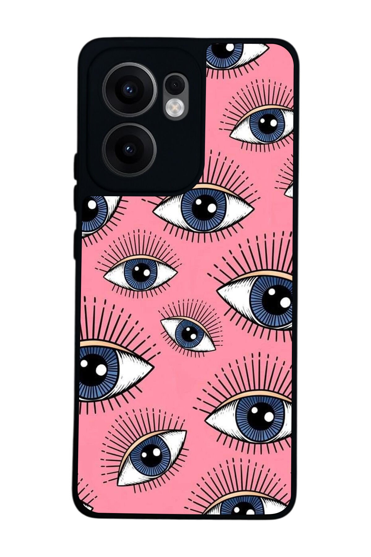 Oppo Reno 13F Uyumlu Göz Tasarımlı Glossy Premium Kılıf