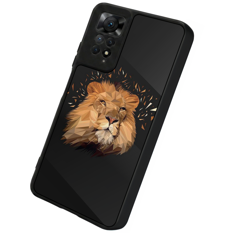 Xiaomi Redmi Note 12 Pro Uyumlu Aslan Tasarımlı Glossy Premium Kılıf