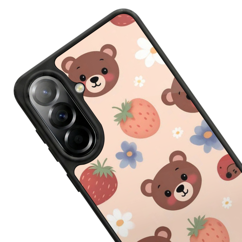 Samsung Galaxy A37 Uyumlu Ayı Tasarımlı Glossy Premium Kılıf