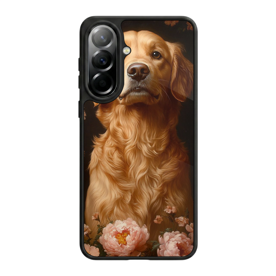 Samsung Galaxy A57 Uyumlu Golden Kopek Tasarımlı Glossy Premium Kılıf