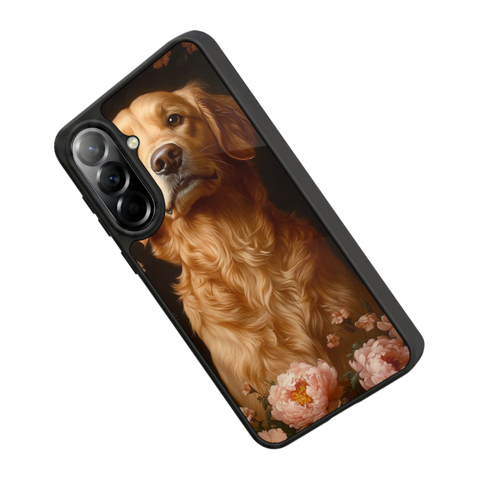 Samsung Galaxy A57 Uyumlu Golden Kopek Tasarımlı Glossy Premium Kılıf