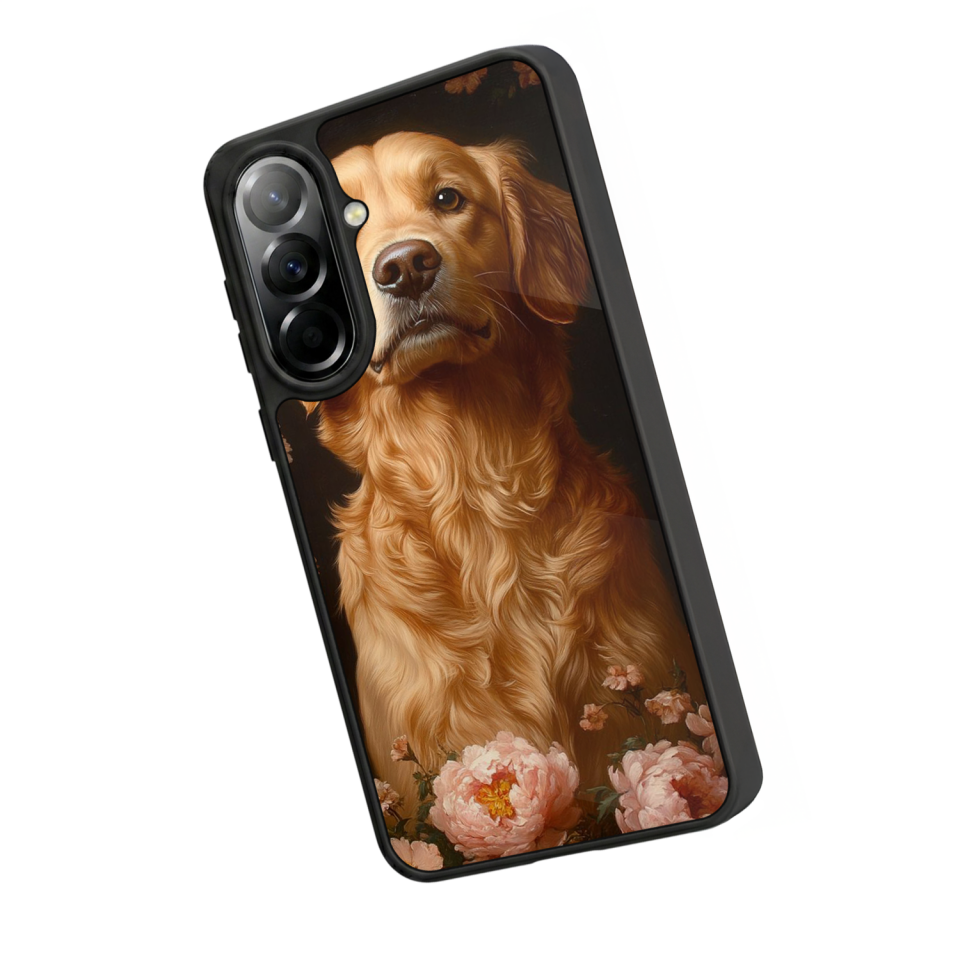 Samsung Galaxy A57 Uyumlu Golden Kopek Tasarımlı Glossy Premium Kılıf