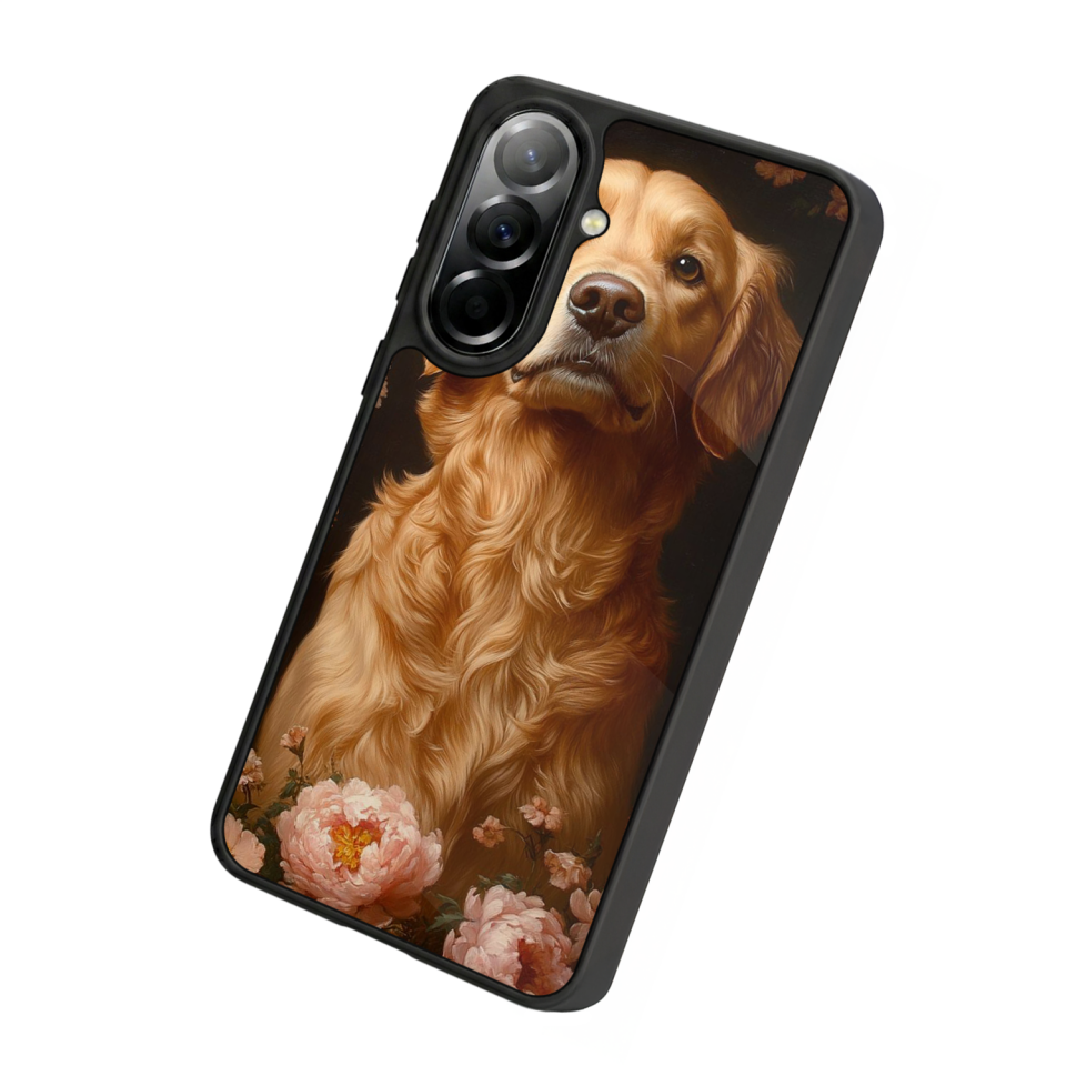 Samsung Galaxy A57 Uyumlu Golden Kopek Tasarımlı Glossy Premium Kılıf