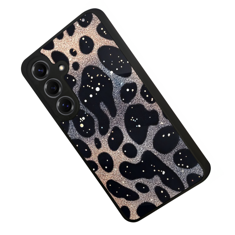 Samsung Galaxy S25 Uyumlu Hologram Leopar Tasarımlı Glossy Premium Kılıf