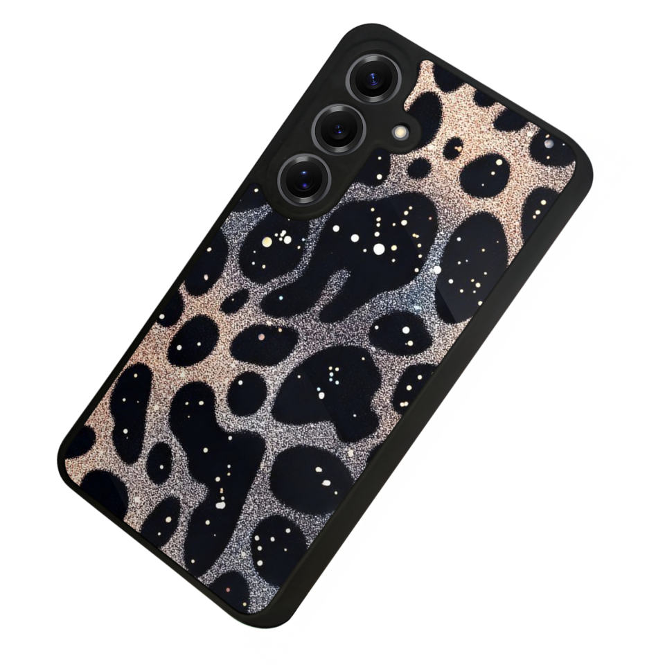 Samsung Galaxy S25 Uyumlu Hologram Leopar Tasarımlı Glossy Premium Kılıf