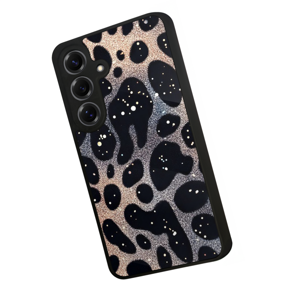 Samsung Galaxy S25 Uyumlu Hologram Leopar Tasarımlı Glossy Premium Kılıf
