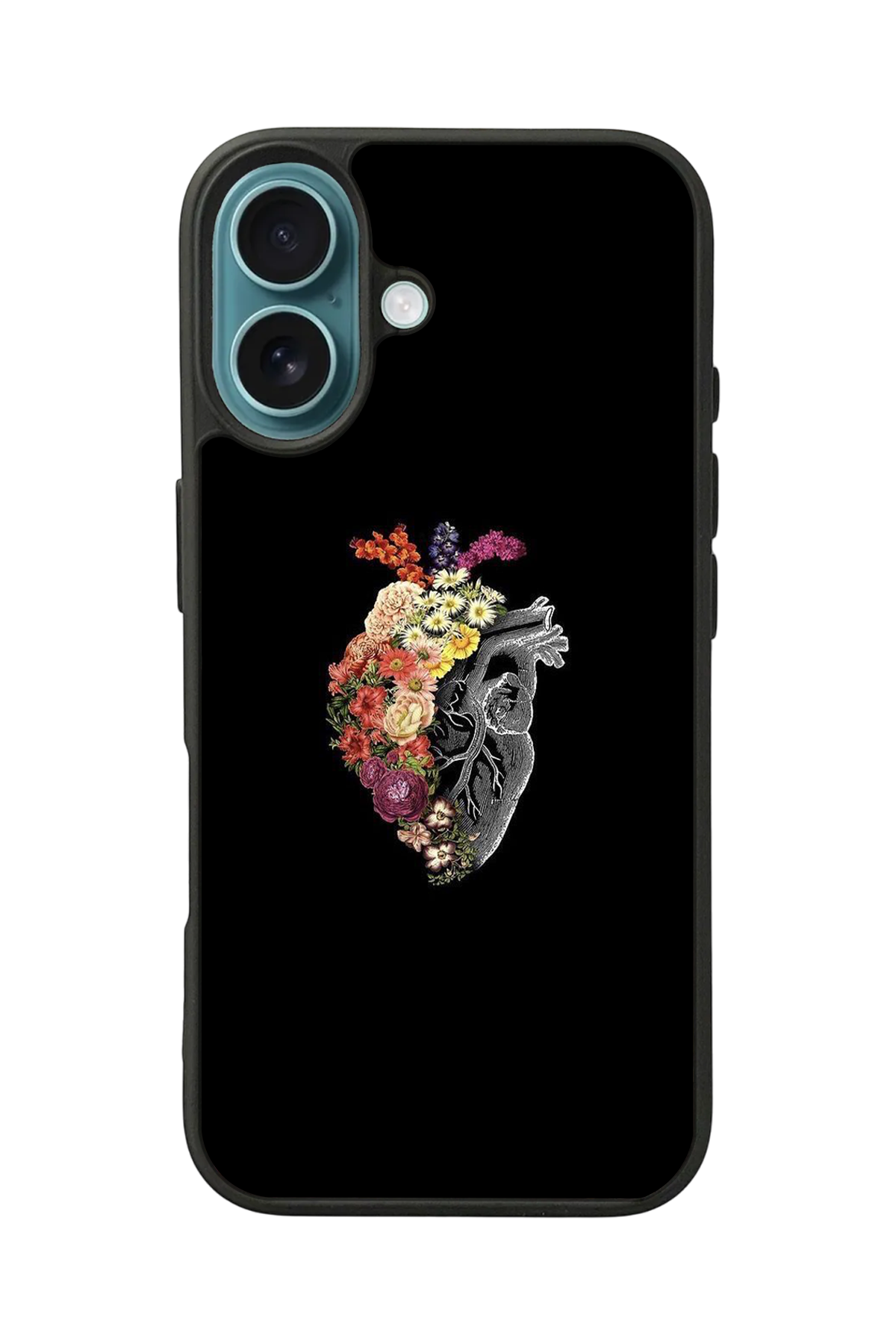 iPhone 16 Uyumlu Kalp Love Tasarımlı Glossy Premium Kılıf