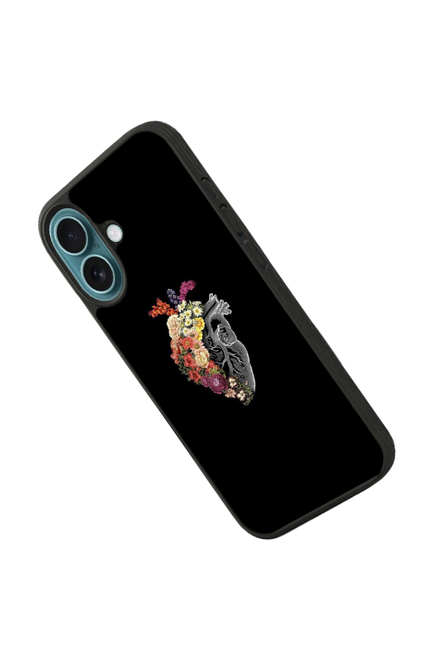 iPhone 16 Uyumlu Kalp Love Tasarımlı Glossy Premium Kılıf