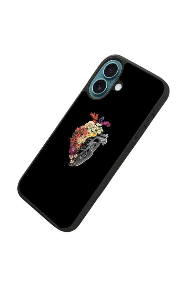 iPhone 16 Uyumlu Kalp Love Tasarımlı Glossy Premium Kılıf