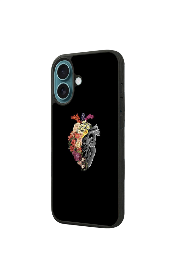 iPhone 16 Uyumlu Kalp Love Tasarımlı Glossy Premium Kılıf