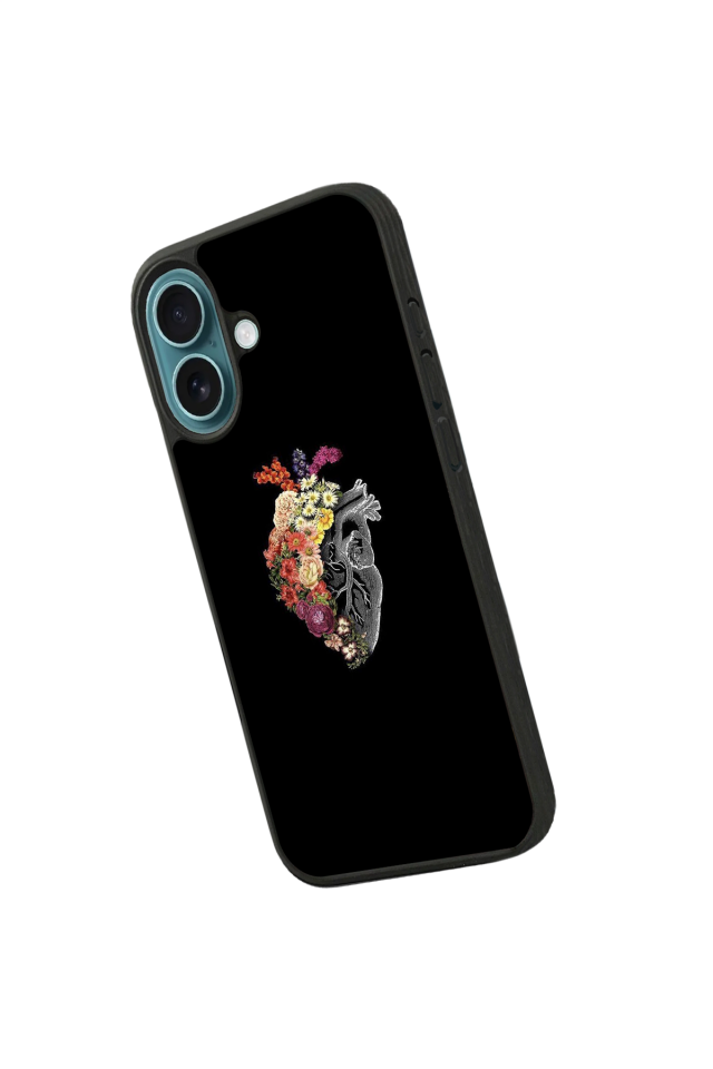 iPhone 16 Uyumlu Kalp Love Tasarımlı Glossy Premium Kılıf