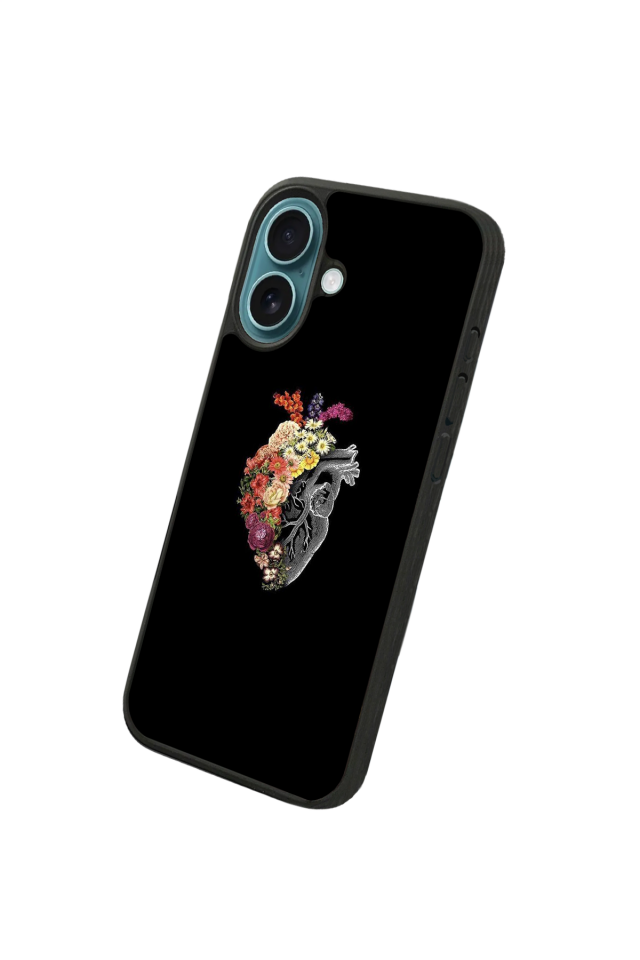 iPhone 16 Uyumlu Kalp Love Tasarımlı Glossy Premium Kılıf