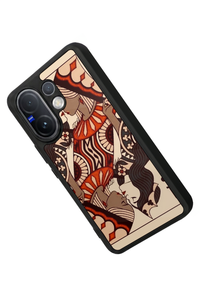 Vivo V60 Uyumlu Kalp Love Tasarımlı Glossy Premium Kılıf