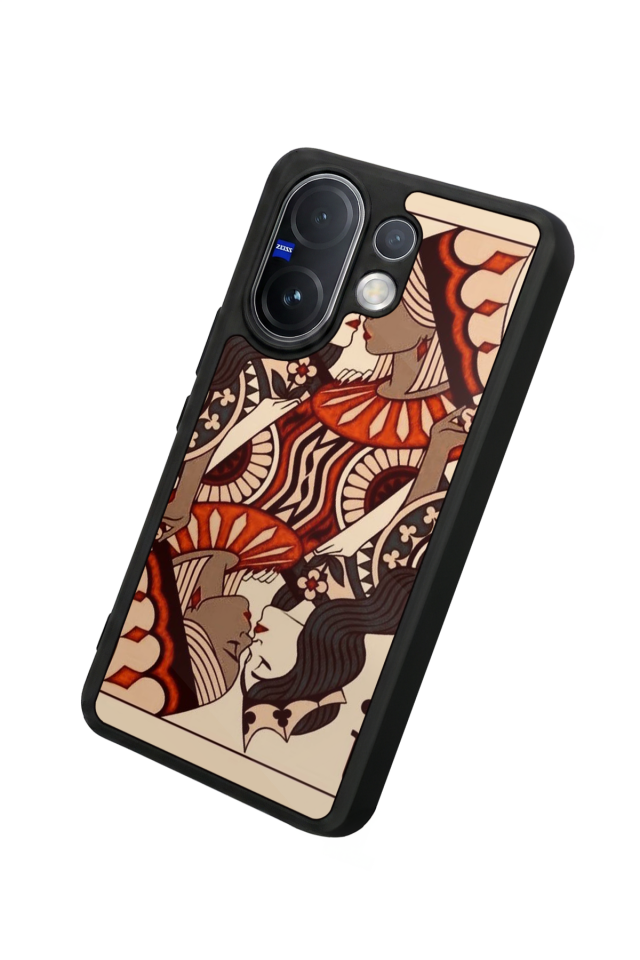 Vivo V60 Uyumlu Kalp Love Tasarımlı Glossy Premium Kılıf