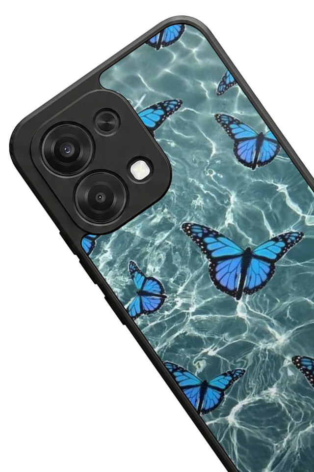 Oppo A6 Pro Uyumlu Kelebek Tasarımlı Glossy Premium Kılıf